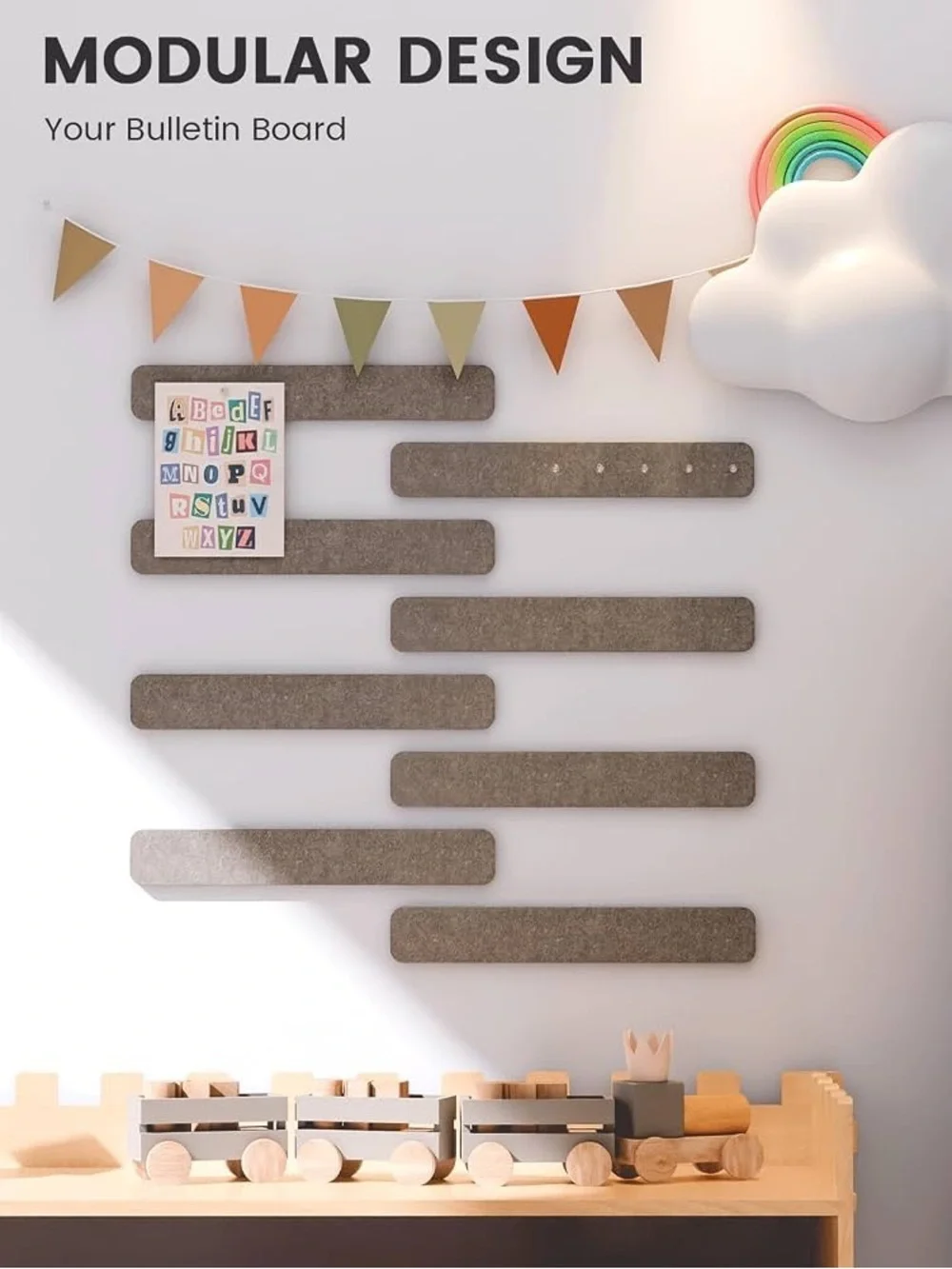 Neutral Brown Wall Slat Panel - Home Wall Decor